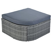 U_style outdoor patio wicker furniture set sunbed with gray cushions by La Spezia additional picture 14