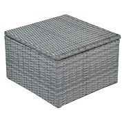 U_style outdoor patio wicker furniture set sunbed with gray cushions by La Spezia additional picture 5