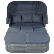 U_style outdoor patio wicker furniture set sunbed with gray cushions by La Spezia additional picture 6
