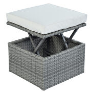 U_style outdoor patio wicker furniture set sunbed with beige cushions by La Spezia additional picture 14