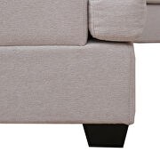 Beige fabric u-style modern large sectional sofa with extra wide chaise by La Spezia additional picture 5