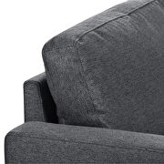 Gray fabric u-style modern large sectional sofa with extra wide chaise by La Spezia additional picture 6