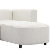 Beige chenille u-style luxury modern upholstery sofa by La Spezia additional picture 3