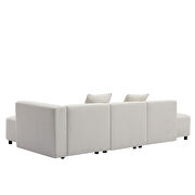 Beige chenille u-style luxury modern upholstery sofa by La Spezia additional picture 6