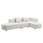 Beige chenille u-style luxury modern upholstery sofa by La Spezia additional picture 7