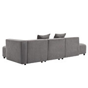 Gray chenille u-style luxury modern upholstery sofa by La Spezia additional picture 12