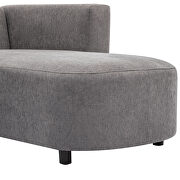 Gray chenille u-style luxury modern upholstery sofa by La Spezia additional picture 13