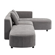 Gray chenille u-style luxury modern upholstery sofa by La Spezia additional picture 10