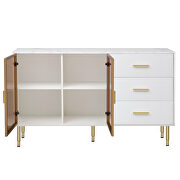 Marble sticker tabletop modern sideboard buffet in white by La Spezia additional picture 2