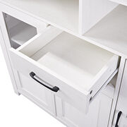 Retro multifunctional buffet with wine rack drawer in antique white by La Spezia additional picture 8