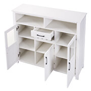 Retro multifunctional buffet with wine rack drawer in antique white by La Spezia additional picture 10