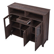 Retro multifunctional buffet with wine rack drawer in espresso by La Spezia additional picture 2