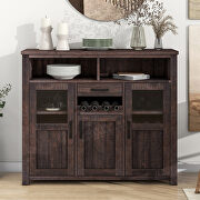 Retro multifunctional buffet with wine rack drawer in espresso by La Spezia additional picture 3