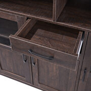 Retro multifunctional buffet with wine rack drawer in espresso by La Spezia additional picture 9