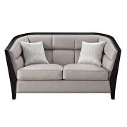 Beige fabric loveseat w/2 pillows by La Spezia additional picture 4