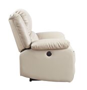 Beige pu power motion loveseat by La Spezia additional picture 6