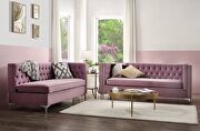 Purple velvet button tufting sectional sofa by La Spezia additional picture 7