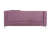 Purple velvet button tufting sectional sofa by La Spezia additional picture 9