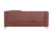 Dusty pink velvet button tufting sectional sofa by La Spezia additional picture 8