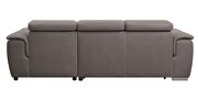 Light brown pu sleeper sectional sofa with storage by La Spezia additional picture 3