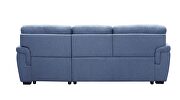 Blue fabric sleeper sectional sofa with storage by La Spezia additional picture 3
