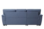 Blue fabric sleeper sectional sofa with storage by La Spezia additional picture 7