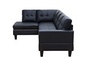 Black pu jeimmur sectional sofa by La Spezia additional picture 6
