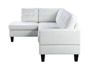 White pu jeimmur sectional sofa by La Spezia additional picture 2