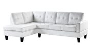 White pu jeimmur sectional sofa additional photo 3 of 5