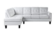 White pu jeimmur sectional sofa by La Spezia additional picture 6