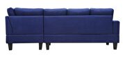 Blue linen right facing sectional sofa additional photo 4 of 5