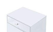 White high gloss finish with a gold metal base cabinet by La Spezia additional picture 2