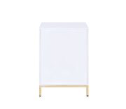 White high gloss finish with a gold metal base cabinet by La Spezia additional picture 4