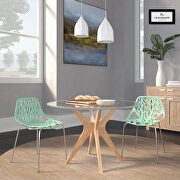 Mint strong molded polypropylene seat and metal legs dining chairs/ set of 2 by Leisure Mod additional picture 2
