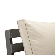 Beige cushions poly lumber 4-piece weather resistant patio conversation set by Leisure Mod additional picture 10