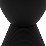 Black smooth top over a ribbed design bottom side table by Leisure Mod additional picture 4