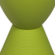 Green smooth top over a ribbed design bottom side table by Leisure Mod additional picture 4