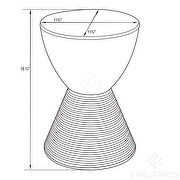 Green smooth top over a ribbed design bottom side table by Leisure Mod additional picture 8