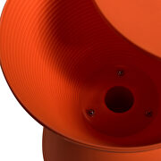 Orange smooth top over a ribbed design bottom side table by Leisure Mod additional picture 7