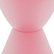 Pink smooth top over a ribbed design bottom side table by Leisure Mod additional picture 7