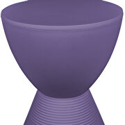 Purple smooth top over a ribbed design bottom side table by Leisure Mod additional picture 6