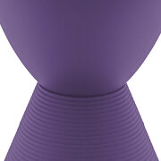 Purple smooth top over a ribbed design bottom side table by Leisure Mod additional picture 7