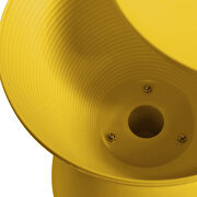 Yellow smooth top over a ribbed design bottom side table by Leisure Mod additional picture 7