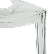 Clear plastic dining modern chair/ set of 2 by Leisure Mod additional picture 7