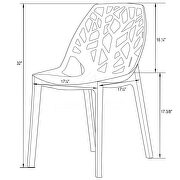 Clear plastic dining modern chair/ set of 2 by Leisure Mod additional picture 8