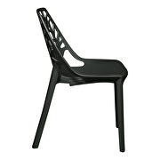 Solid black plastic dining modern chair/ set of 2 by Leisure Mod additional picture 4
