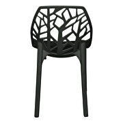 Solid black plastic dining modern chair/ set of 2 by Leisure Mod additional picture 5