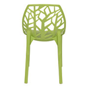 Solid green plastic modern dining chair/ set of 2 by Leisure Mod additional picture 5