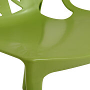 Solid green plastic modern dining chair/ set of 2 by Leisure Mod additional picture 7