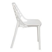 Solid white plastic modern dining chair/ set of 2 by Leisure Mod additional picture 4